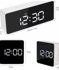 Digital Mirror LED Alarm Clock 1